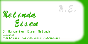 melinda eisen business card